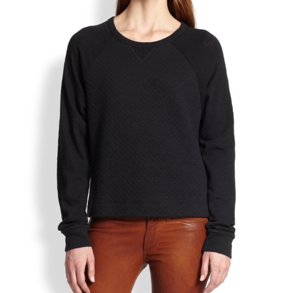 Rag & Bone Rein Raglan Quilted Sweatshirt {A25}